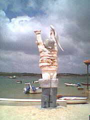 eine Plastik - zu Ehren der Fischer von Alvor