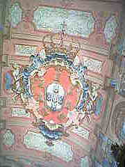 Holzmalerei an der Decke