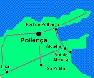 Port de Pollen&ccedil;a-Karte