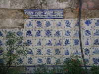 Wand mit azulejos